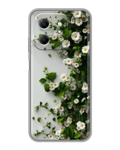 Чехол для Infinix Hot 50i с картинкой «Ветка мелких белых цветов»