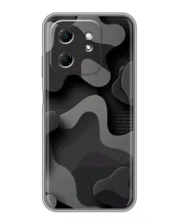 Чехол для Infinix Hot 50i с картинкой «Темный абстрактный камуфляж»
