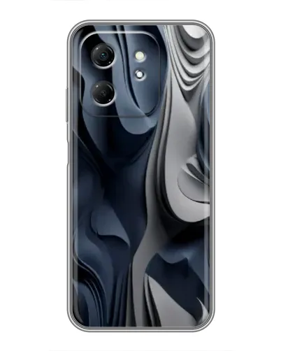 Чехол для Infinix Hot 50i с картинкой «Объемные синие складки» Чехол для Infinix Hot 50i с картинкой «Объемные синие складки»