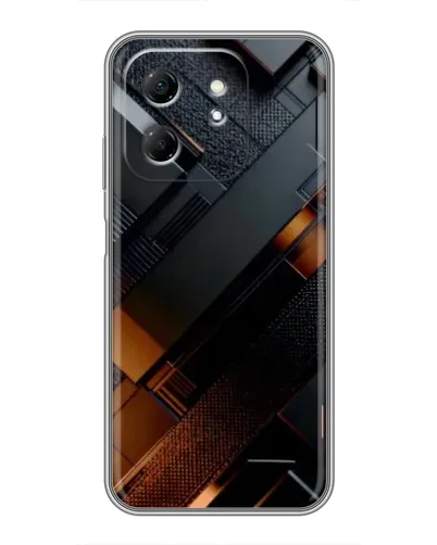 Чехол для Infinix Hot 50i с картинкой «Черные геометрические блоки» Чехол для Infinix Hot 50i с картинкой «Черные геометрические блоки»