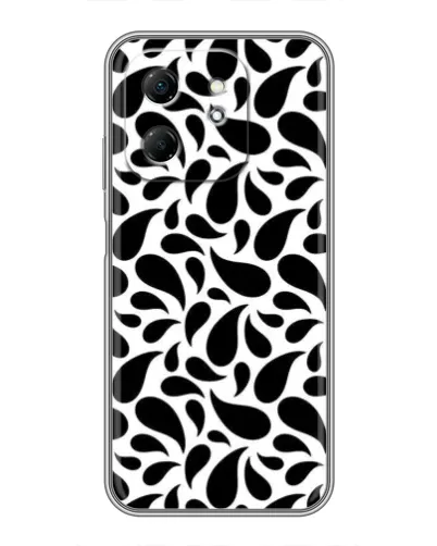 Чехол для Infinix Hot 50i с картинкой «Контрастные черные капли» Чехол для Infinix Hot 50i с картинкой «Контрастные черные капли»