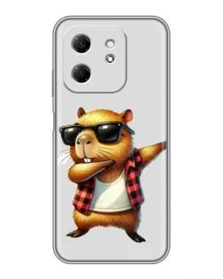 Чехол для Infinix Hot 50i с картинкой «Капибара рэпер даб» Чехол для Infinix Hot 50i с картинкой «Капибара рэпер даб»