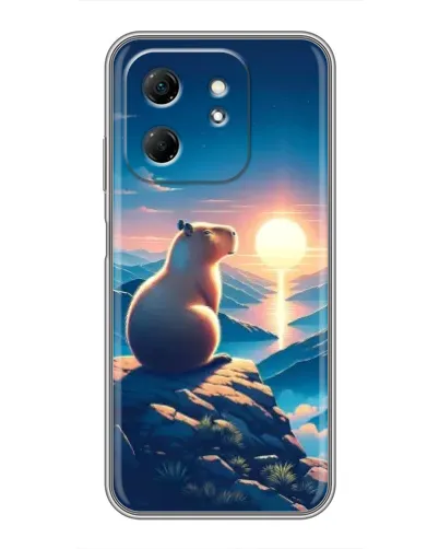 Чехол для Infinix Hot 50i с картинкой «Закат солнца с капибарой» Чехол для Infinix Hot 50i с картинкой «Закат солнца с капибарой»