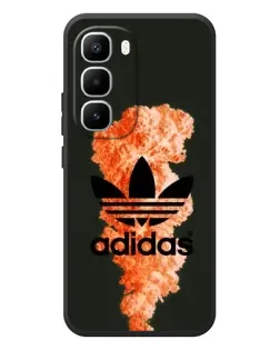 Чехол для Infinix Hot 60 Pro Plus с картинкой «Оранжевый дым Adidas»