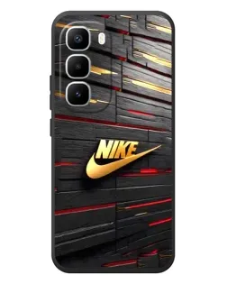 Чехол для Infinix Hot 60 Pro Plus с картинкой «Золотой Nike на металле»