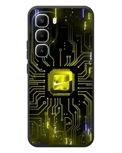 Чехол для Infinix Hot 60 Pro Plus с картинкой «Nike — золотая искра»