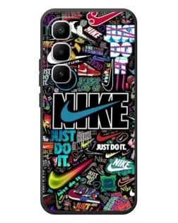 Чехол для Infinix Hot 60 Pro Plus с картинкой «Яркий коллаж Nike»