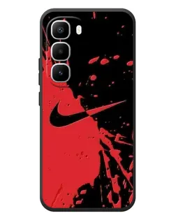 Чехол для Infinix Hot 60 Pro Plus с картинкой «Красные брызги Nike»