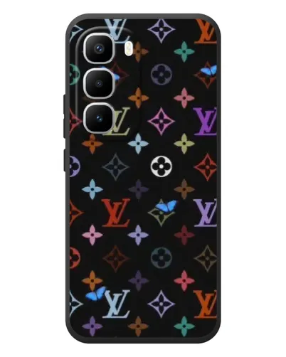 Чехол для Infinix Hot 60 Pro Plus с картинкой «Цветная монограмма LV»