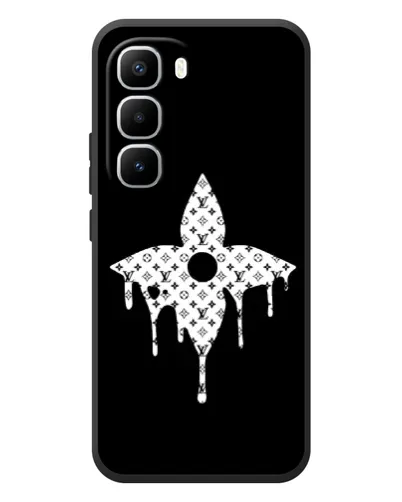 Чехол для Infinix Hot 60 Pro Plus с картинкой «Цветочная монограмма»