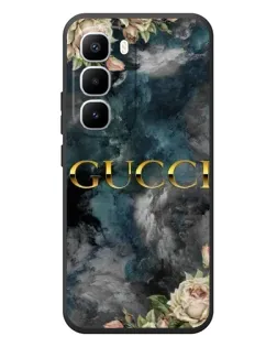 Чехол для Infinix Hot 60 Pro Plus с картинкой «Абстрактные цветы Gucci»