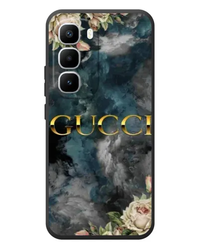 Чехол для Infinix Hot 60 Pro Plus с картинкой «Абстрактные цветы Gucci»