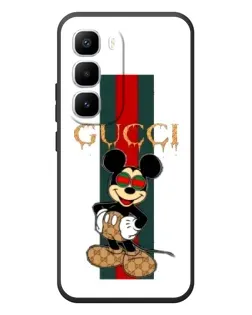 Чехол для Infinix Hot 60 Pro Plus с картинкой «Микки Маус Gucci — полосы»