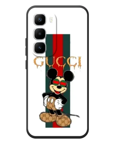 Чехол для Infinix Hot 60 Pro Plus с картинкой «Микки Маус Gucci — полосы»