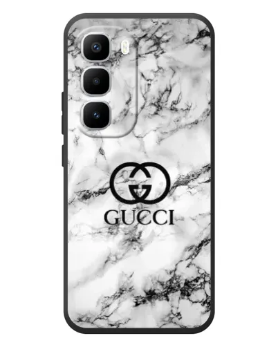 Чехол для Infinix Hot 60 Pro Plus с картинкой «Gucci — мраморный шик»