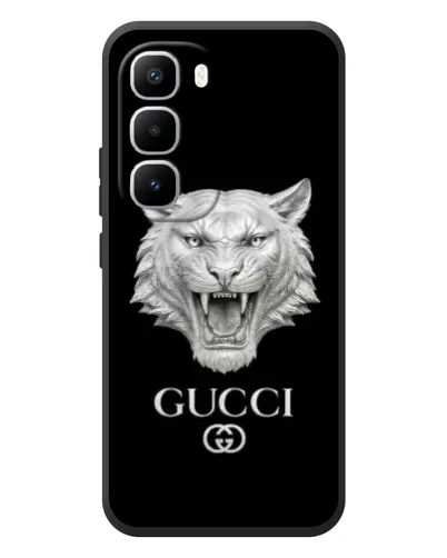 Чехол для Infinix Hot 60 Pro Plus с картинкой «Gucci — серебряный лев» Чехол для Infinix Hot 60 Pro Plus с картинкой «Gucci — серебряный лев»