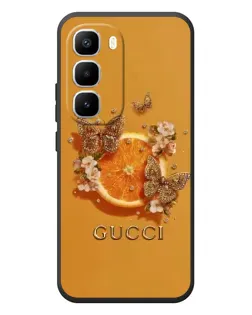 Чехол для Infinix Hot 60 Pro Plus с картинкой «Gucci — золотые бабочки»