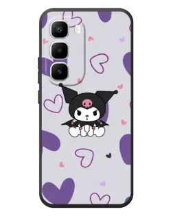 Чехол для Infinix Hot 60 Pro Plus с картинкой «Kuromi и лавандовые сердца»
