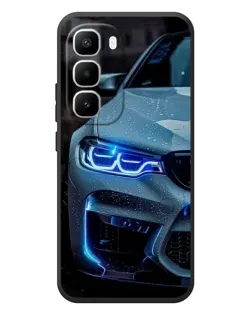 Чехол для Infinix Hot 60 Pro Plus с картинкой «Взгляд BMW с синими фарами»