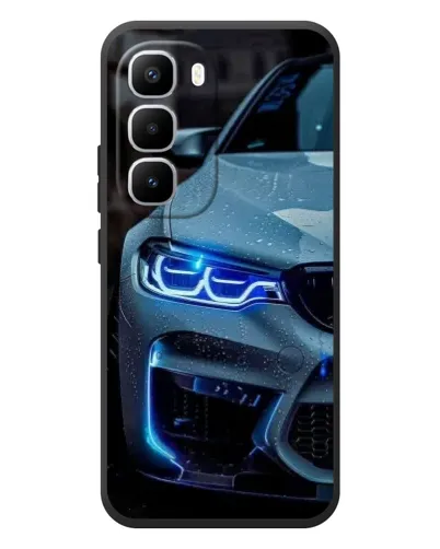 Чехол для Infinix Hot 60 Pro Plus с картинкой «Взгляд BMW с синими фарами»
