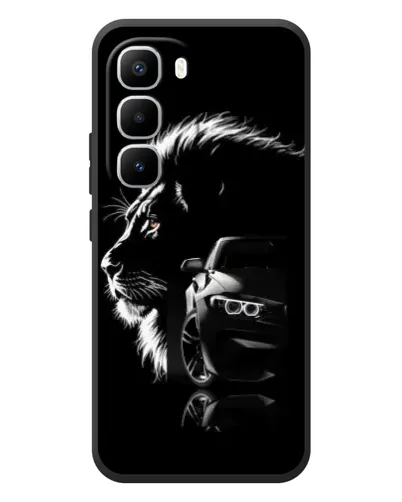 Чехол для Infinix Hot 60 Pro Plus с картинкой «BMW и лев»