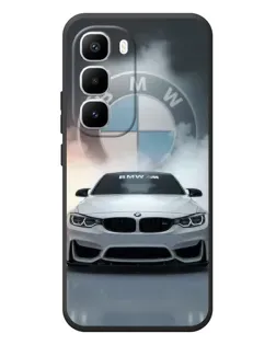 Чехол для Infinix Hot 60 Pro Plus с картинкой «BMW в белом дыму»