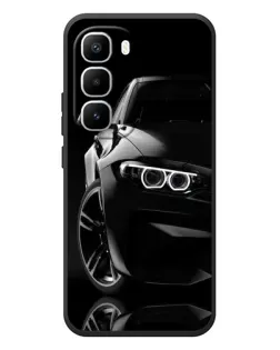 Чехол для Infinix Hot 60 Pro Plus с картинкой «Черная BMW — профиль»