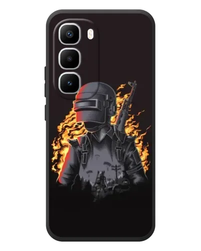 Чохол для Infinix Hot 60 Pro Plus з картинкою «PUBG — вогняний силует» Чохол для Infinix Hot 60 Pro Plus з картинкою «PUBG — вогняний силует»