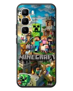 Чехол для Infinix Hot 60 Pro Plus с картинкой «Замок Minecraft»