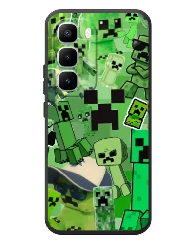 Чехол для Infinix Hot 60 Pro Plus с картинкой «Криперы Minecraft» Чехол для Infinix Hot 60 Pro Plus с картинкой «Криперы Minecraft»