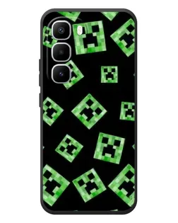 Чехол для Infinix Hot 60 Pro Plus с картинкой «Паттерн с криперами»