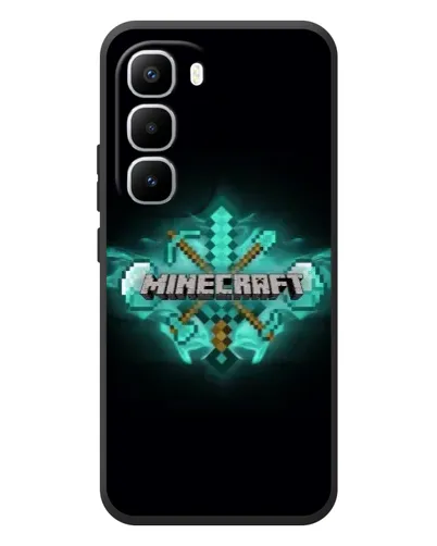 Чехол для Infinix Hot 60 Pro Plus с картинкой «Minecraft Diamond лого» Чехол для Infinix Hot 60 Pro Plus с картинкой «Minecraft Diamond лого»