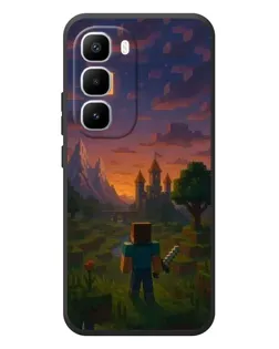 Чехол для Infinix Hot 60 Pro Plus с картинкой «Стив у башни»