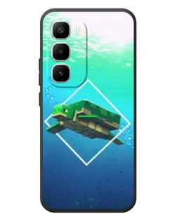 Чехол для Infinix Hot 60 Pro Plus с картинкой «Черепаха Minecraft»
