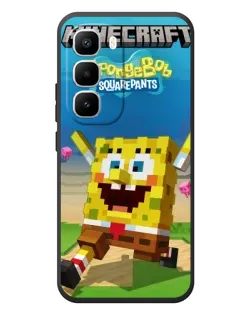 Чехол для Infinix Hot 60 Pro Plus с картинкой «Губка Боб Minecraft»