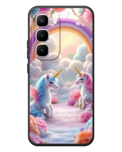 Чехол для Infinix Hot 60 Pro Plus с картинкой «Радуга и единороги» Чехол для Infinix Hot 60 Pro Plus с картинкой «Радуга и единороги»