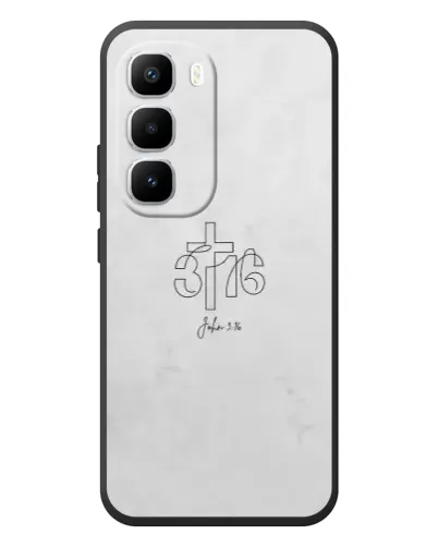 Чехол для Infinix Hot 60 Pro Plus с картинкой «Иоанна 3:16 Крест»