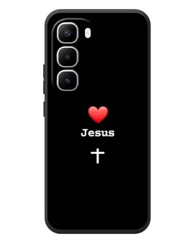 Чехол для Infinix Hot 60 Pro Plus с картинкой «Сердце - Jesus»