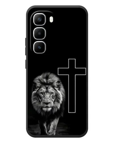 Чехол для Infinix Hot 60 Pro Plus с картинкой «Лев и Крест»