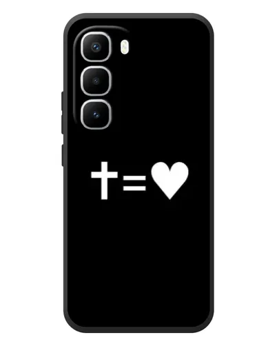 Чехол для Infinix Hot 60 Pro Plus с картинкой «Крест и Сердце»