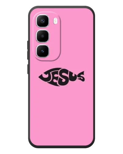 Чехол для Infinix Hot 60 Pro Plus с картинкой «Розовый символ  Jesus»