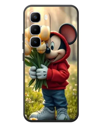 Чехол для Infinix Hot 60 Pro Plus с картинкой «Микки с тюльпанами» Чехол для Infinix Hot 60 Pro Plus с картинкой «Микки с тюльпанами»