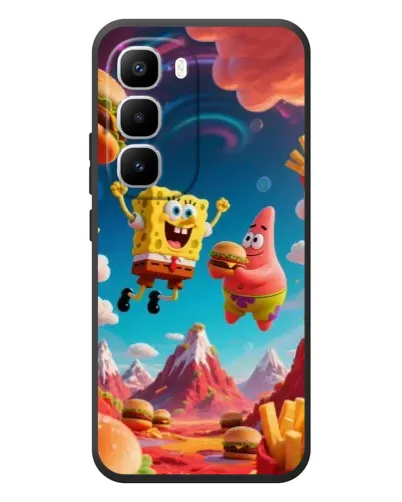 Чехол для Infinix Hot 60 Pro Plus с картинкой «Космический фастфуд»
