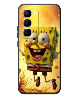 Чехол для Infinix Hot 60 Pro Plus с картинкой «Губка Боб прыгает»