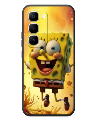 Чехол для Infinix Hot 60 Pro Plus с картинкой «Губка Боб прыгает»