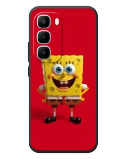 Чехол для Infinix Hot 60 Pro Plus с картинкой «Спанч Боб на красном»