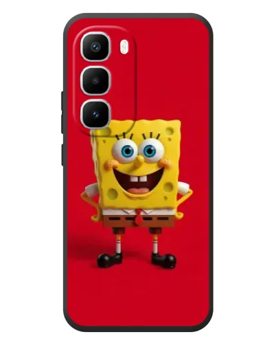 Чехол для Infinix Hot 60 Pro Plus с картинкой «Спанч Боб на красном»