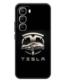 Чохол для Infinix Hot 60 Pro Plus з картинкою «Tesla — срібне авто» Чохол для Infinix Hot 60 Pro Plus з картинкою «Tesla — срібне авто»