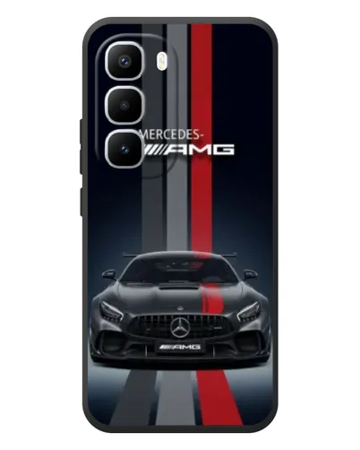 Чехол для Infinix Hot 60 Pro Plus с картинкой «Mercedes — белый карбон»