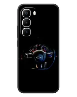 Чехол для Infinix Hot 60 Pro Plus с картинкой «Салон Audi — руль»